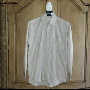 Alan Flusser Long Sleeve Paisley Striped Button Down Shirt